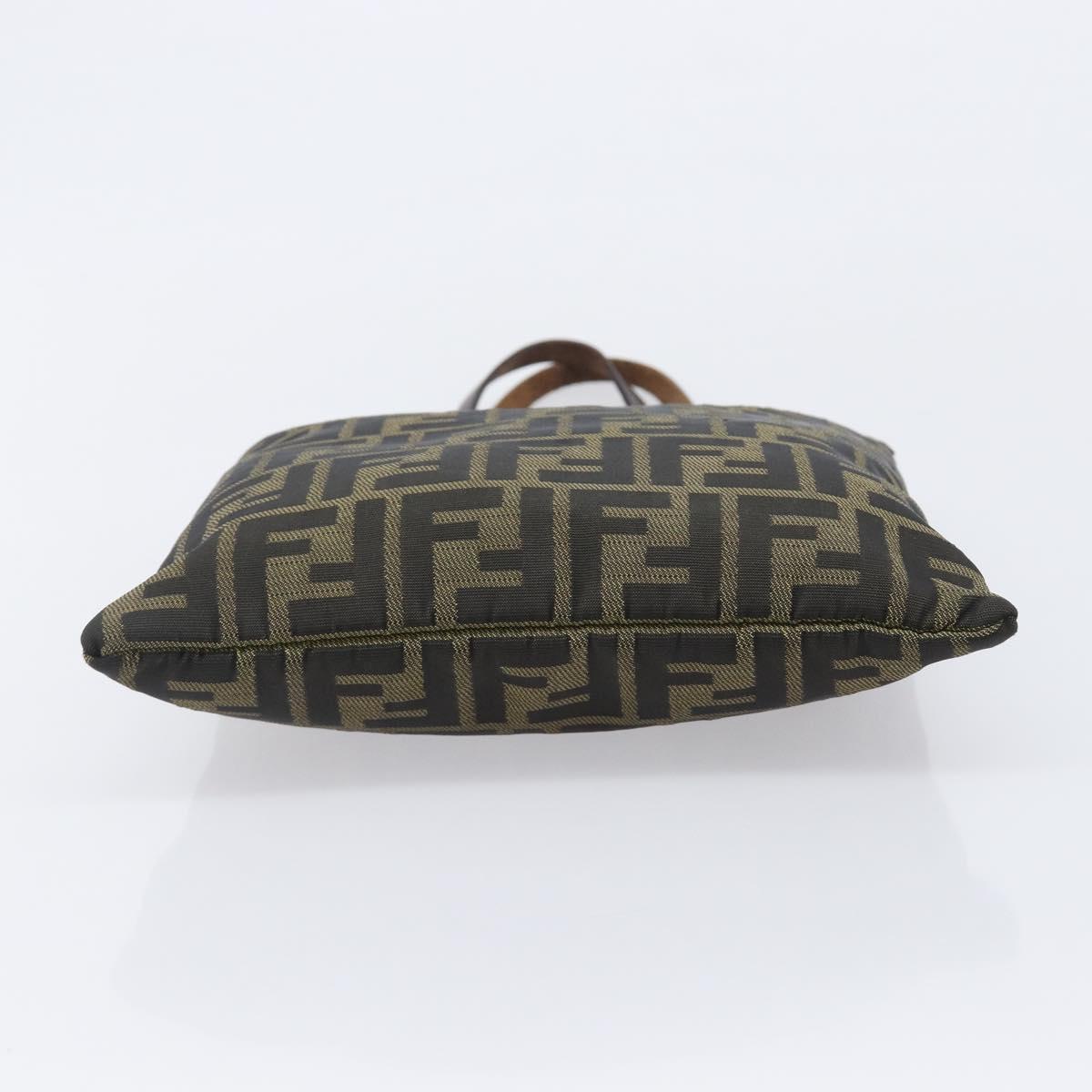 FENDI Zucca Canvas Hand Bag Brown Auth mr3027