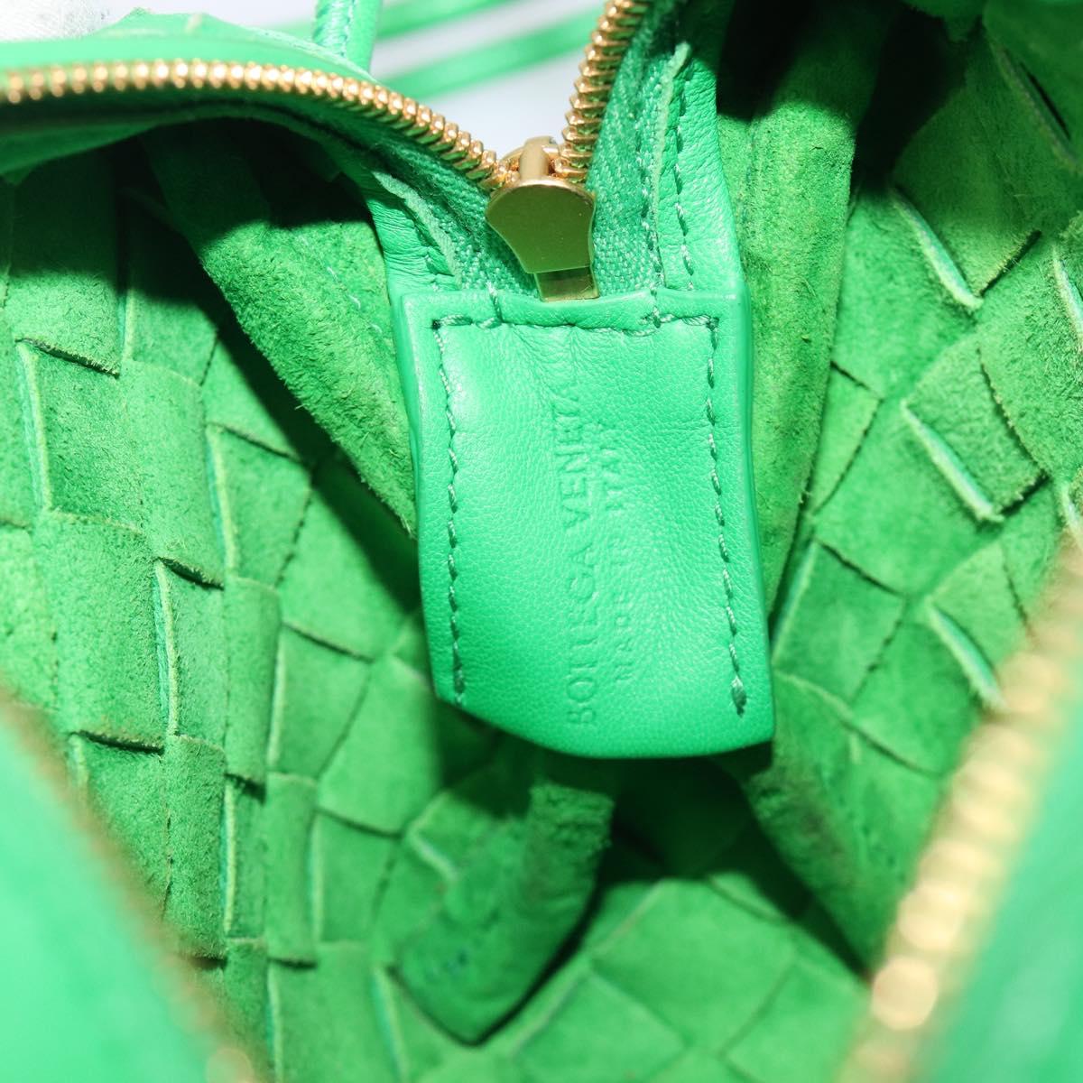 BOTTEGA VENETA INTRECCIATO Mini Barakito Shoulder Bag Leather Green Auth mr3028V