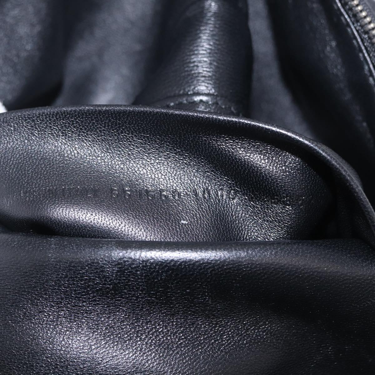 BALENCIAGA Souvenir Body Bag Leather Black Silver 531550 Auth mr3029A