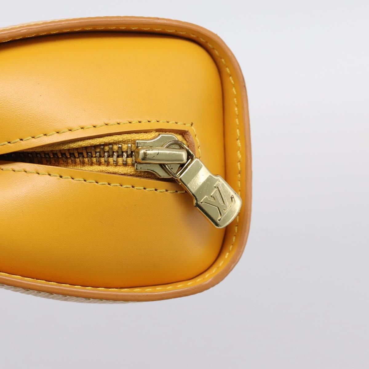 LOUIS VUITTON Epi Dauphine GM Pouch Yellow M48439 LV Auth mr3032