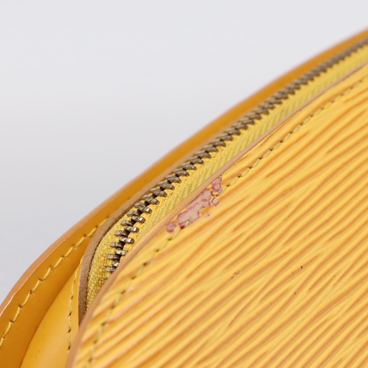 LOUIS VUITTON Epi Dauphine GM Pouch Yellow M48439 LV Auth mr3032