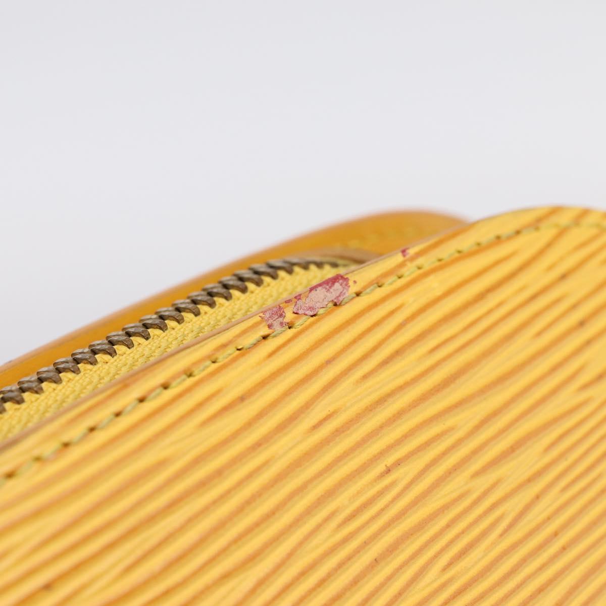 LOUIS VUITTON Epi Dauphine GM Pouch Yellow M48439 LV Auth mr3032