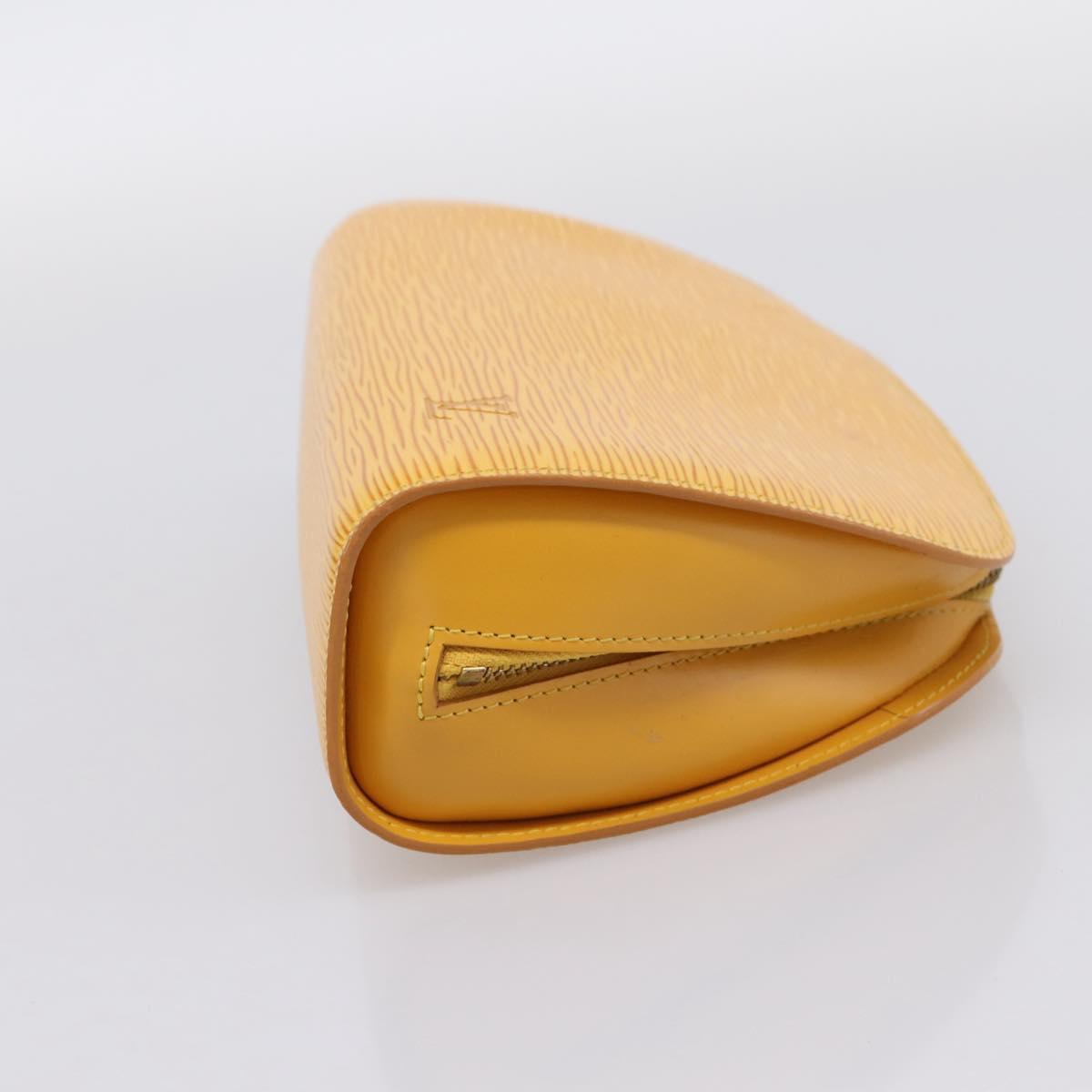 LOUIS VUITTON Epi Dauphine GM Pouch Yellow M48439 LV Auth mr3032