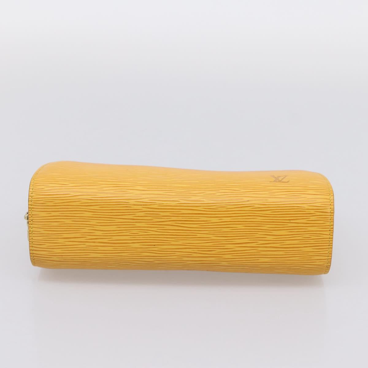 LOUIS VUITTON Epi Dauphine GM Pouch Yellow M48439 LV Auth mr3032