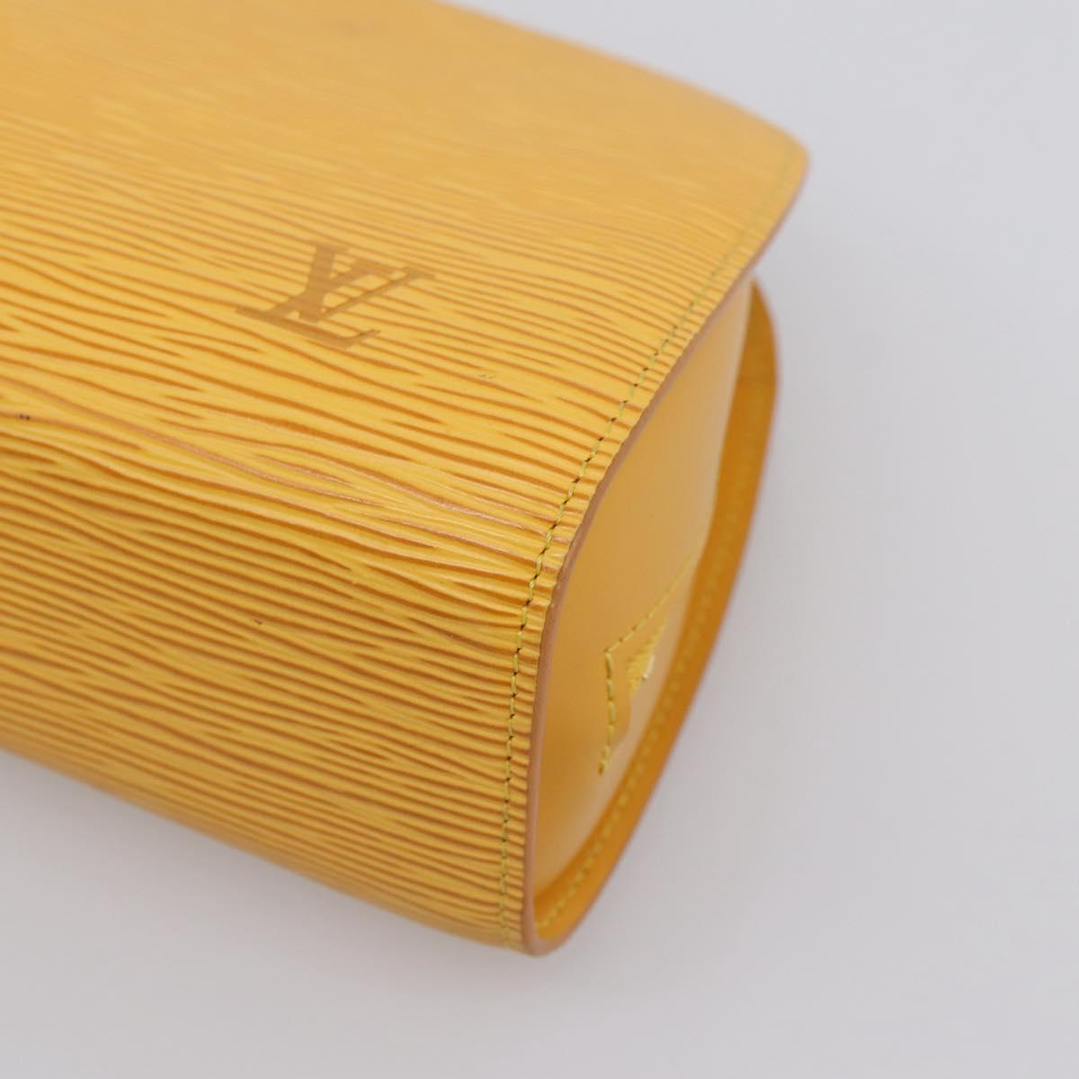 LOUIS VUITTON Epi Dauphine GM Pouch Yellow M48439 LV Auth mr3032
