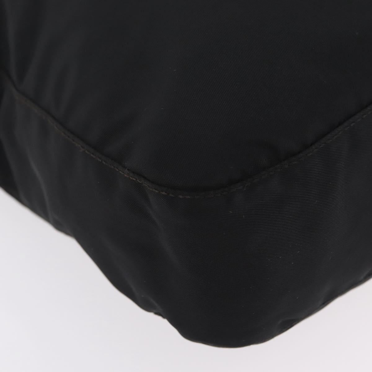 PRADA Shoulder Bag Nylon Black Silver Auth mr3036A
