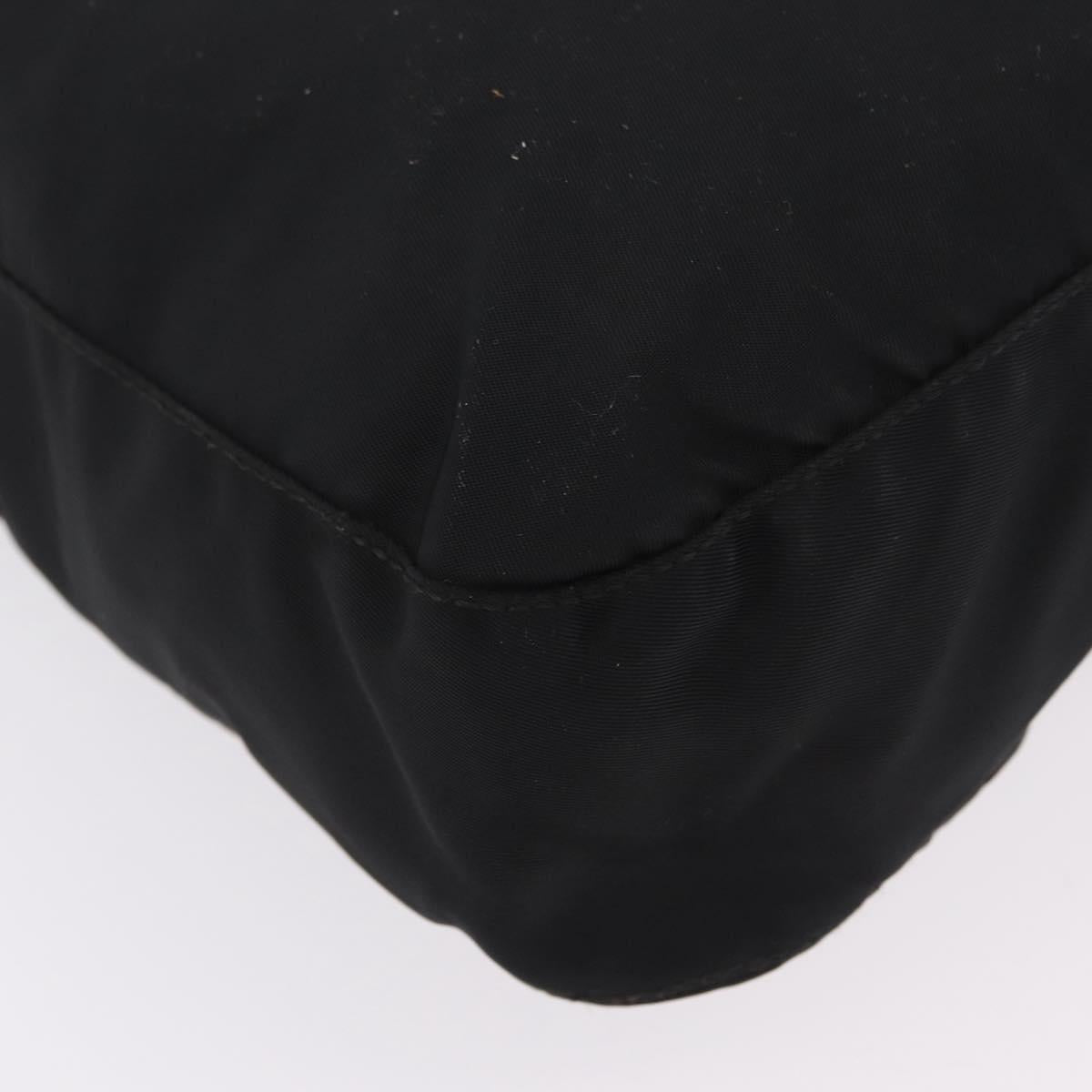 PRADA Shoulder Bag Nylon Black Silver Auth mr3036A
