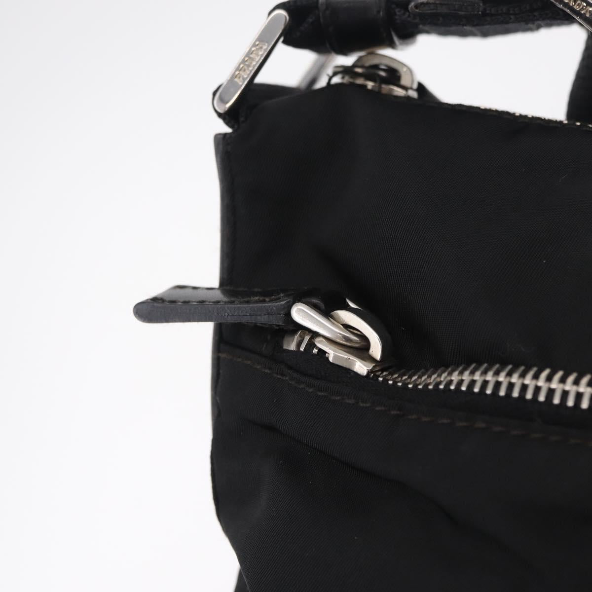 PRADA Shoulder Bag Nylon Black Silver Auth mr3036A