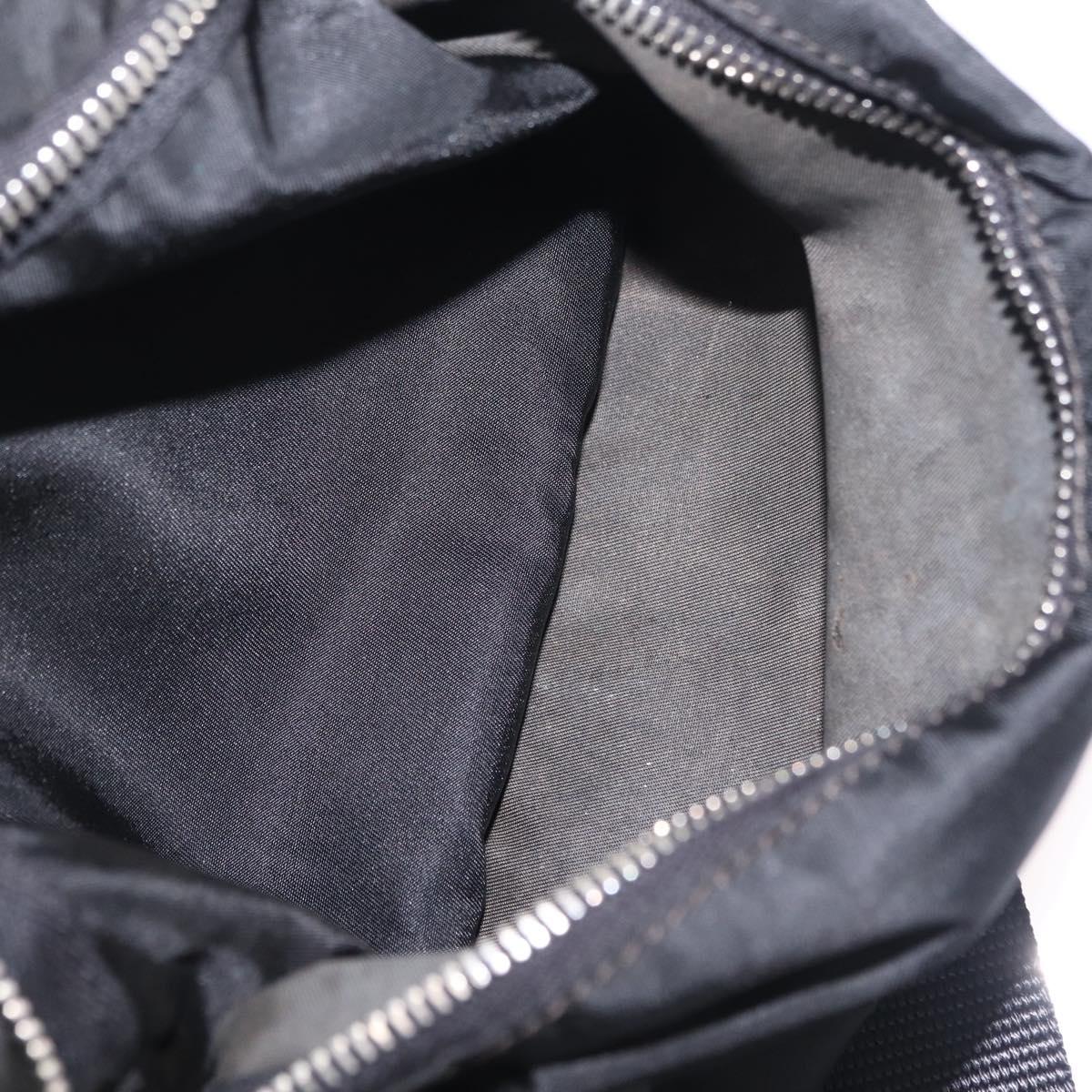 PRADA Shoulder Bag Nylon Black Silver Auth mr3036A