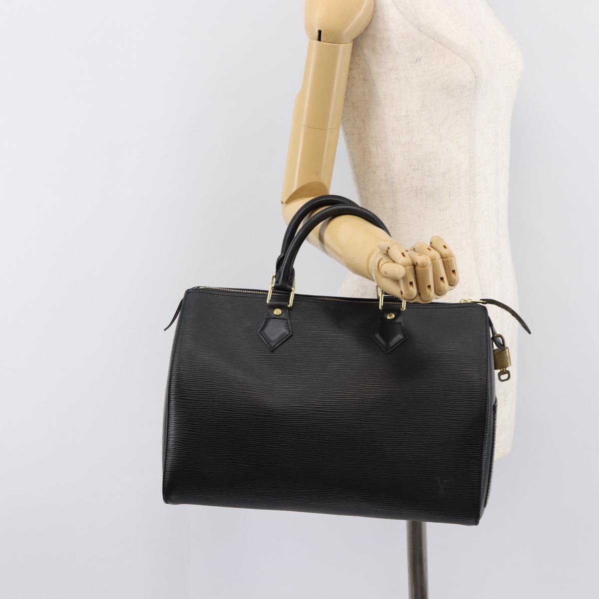 LOUIS VUITTON Epi Speedy 30 Hand Bag Noir black M43002 LV Auth mr3042V