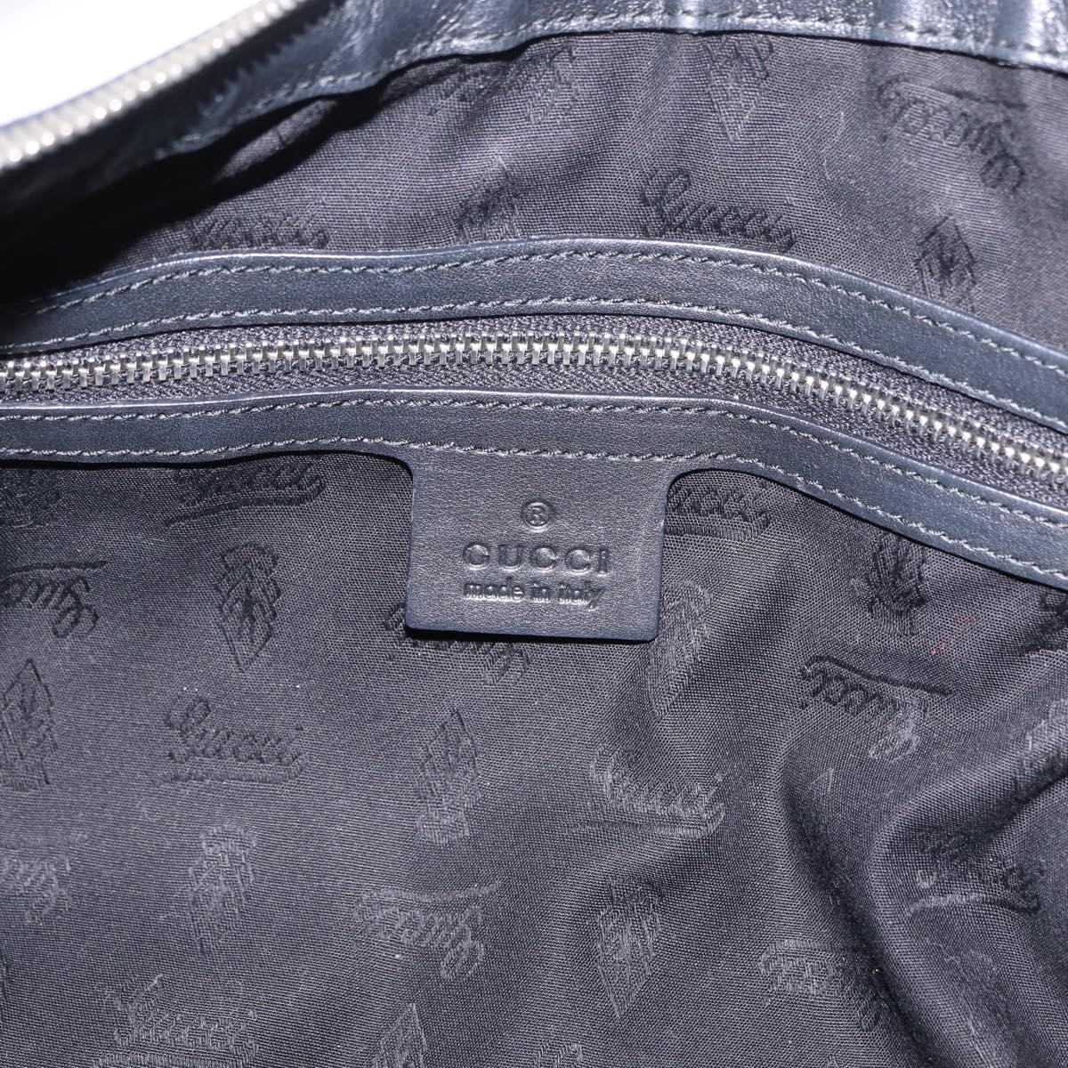 GUCCI GuccissimaGG Shoulder Bag Leather 2way Black Silver 232961 Auth mr3044A