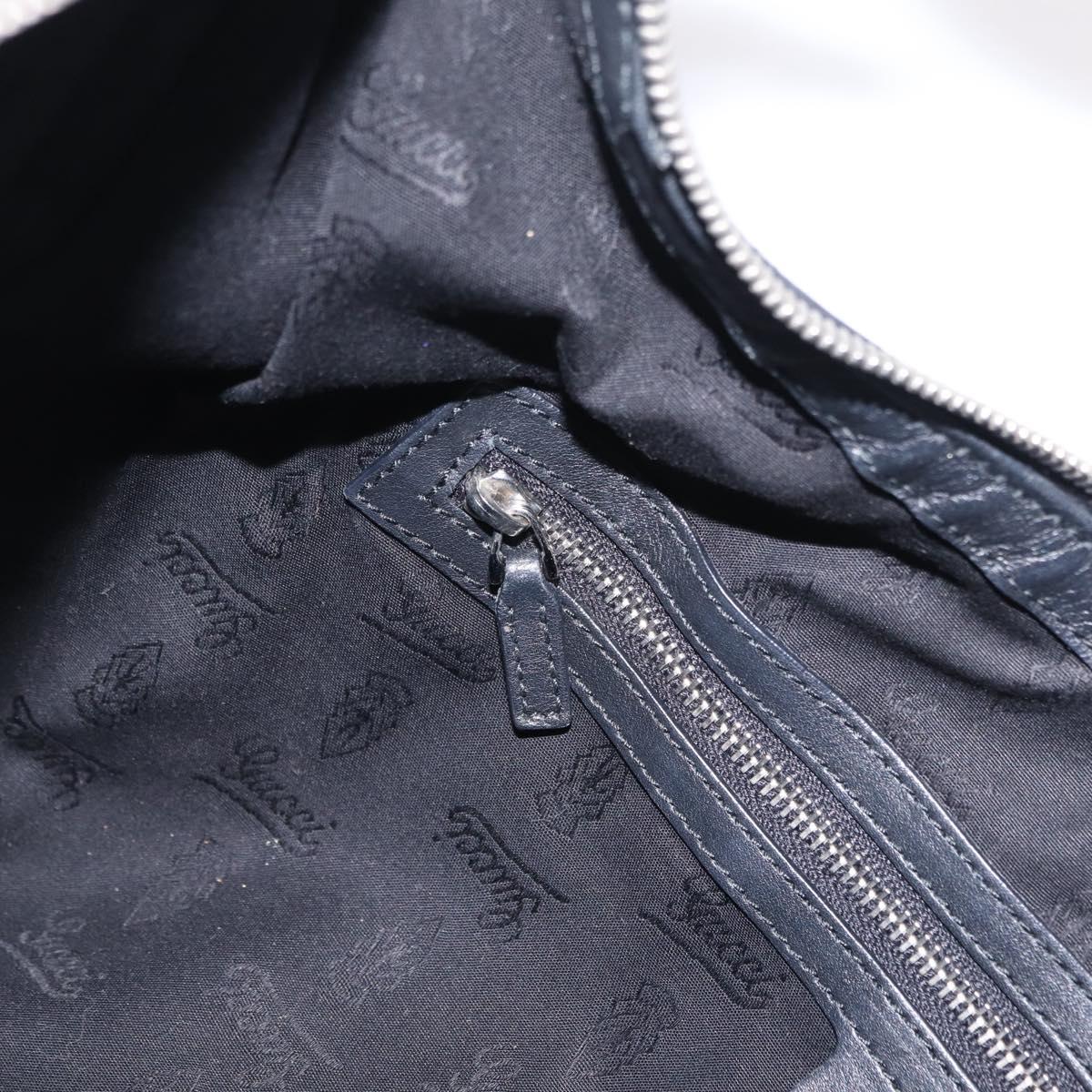GUCCI GuccissimaGG Shoulder Bag Leather 2way Black Silver 232961 Auth mr3044A