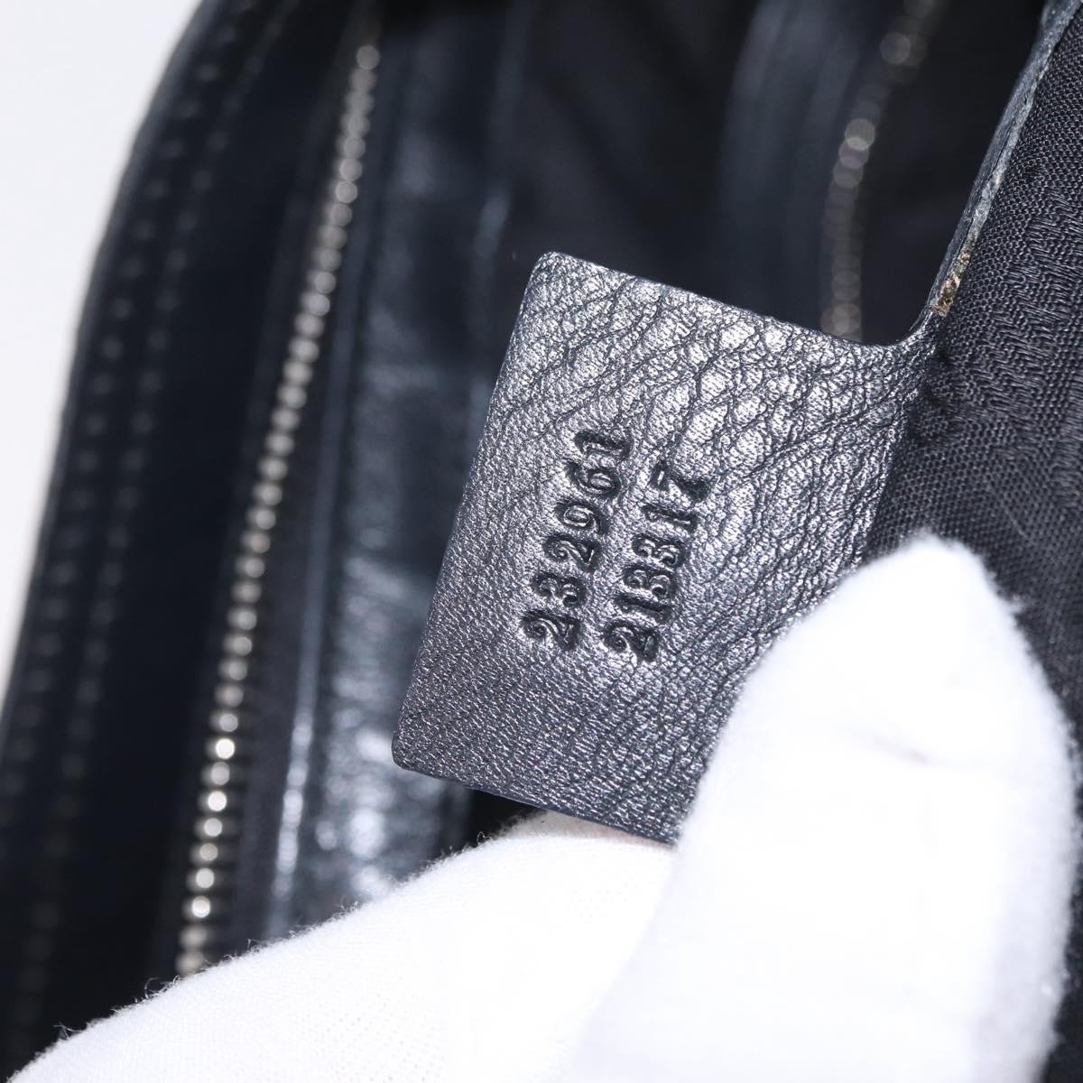 GUCCI GuccissimaGG Shoulder Bag Leather 2way Black Silver 232961 Auth mr3044A