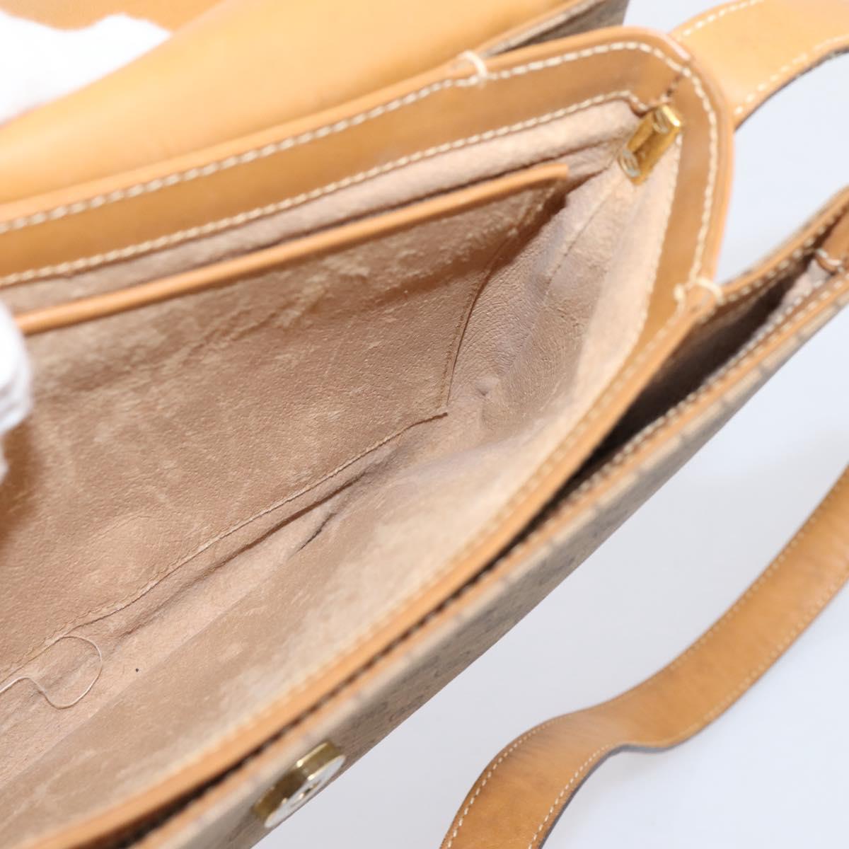 GUCCI Micro GG Shoulder Bag PVC Beige Gold Tone 001 406 1780 Auth mr3049