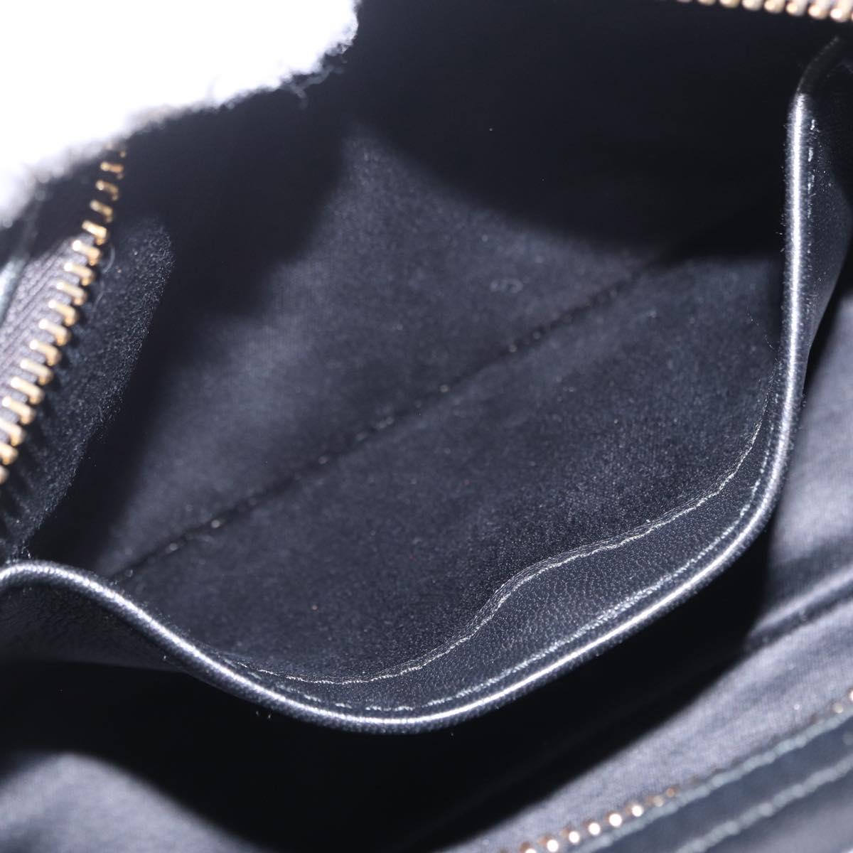 Miu Miu Chain Shoulder Bag Leather Black Gold Tone Auth mr3052V