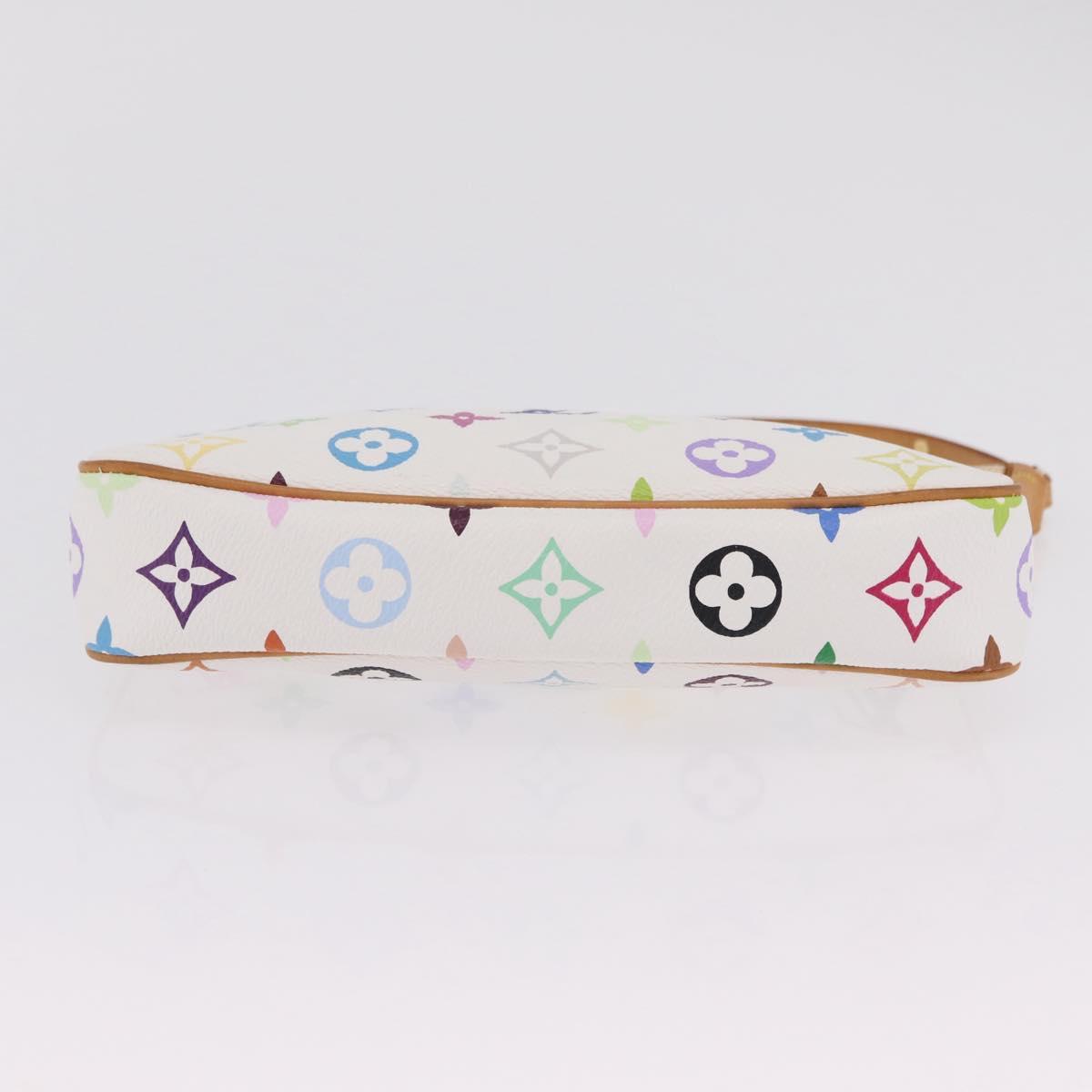 LOUIS VUITTON Monogram Multicolor Pochette Accessoires White M92649 Auth mr3053V