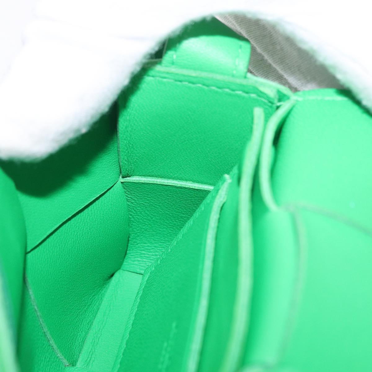BOTTEGA VENETA MAXI INTRECCIATO Candy Cassette Bag Leather Green Auth mr3056A