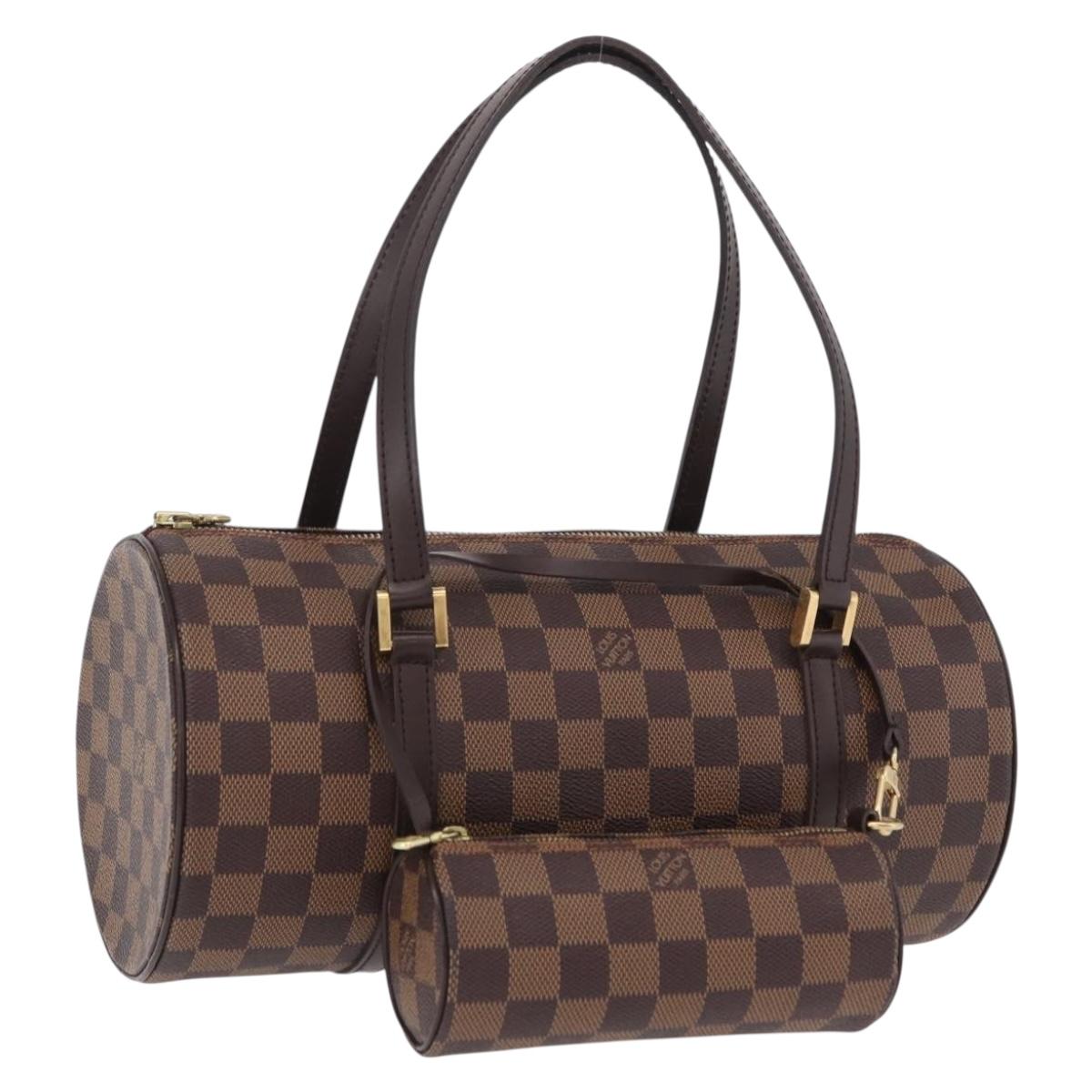 LOUIS VUITTON Damier Ebene Papillon 30 Hand Bag N51303 LV Auth mr3061V