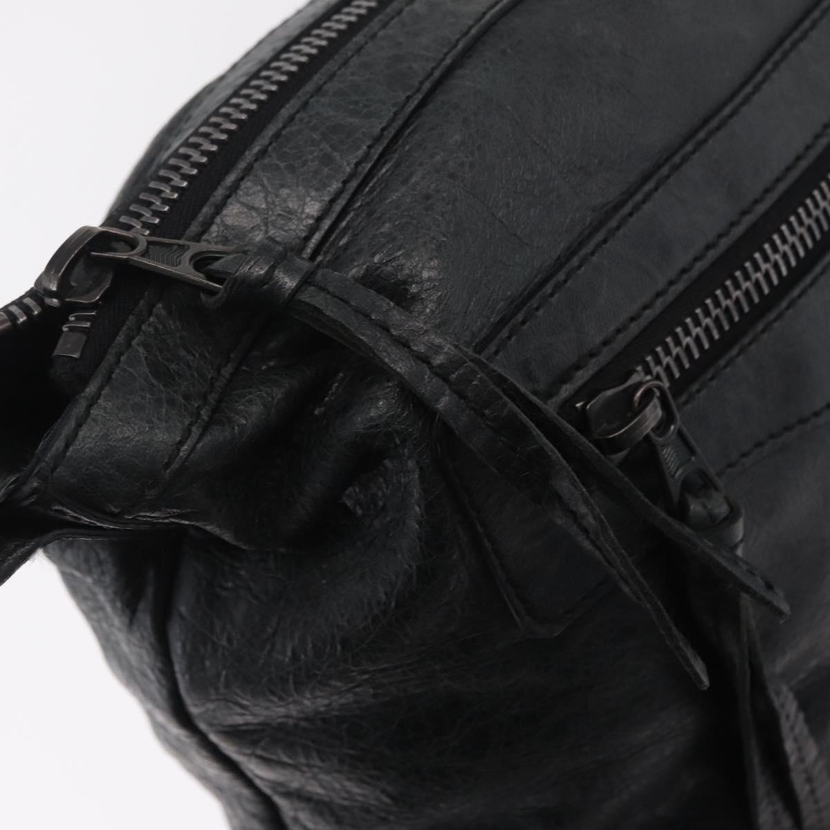 Balenciaga The Day Shoulder Bag Leather Black 223409 Auth mr3063A