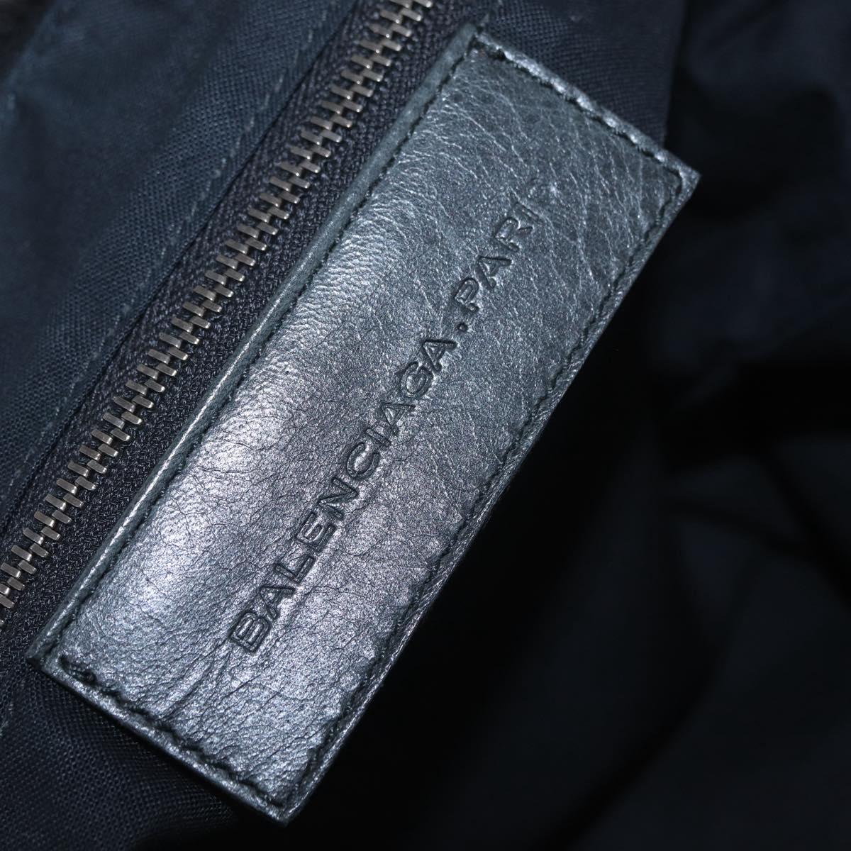 Balenciaga The Day Shoulder Bag Leather Black 223409 Auth mr3063A