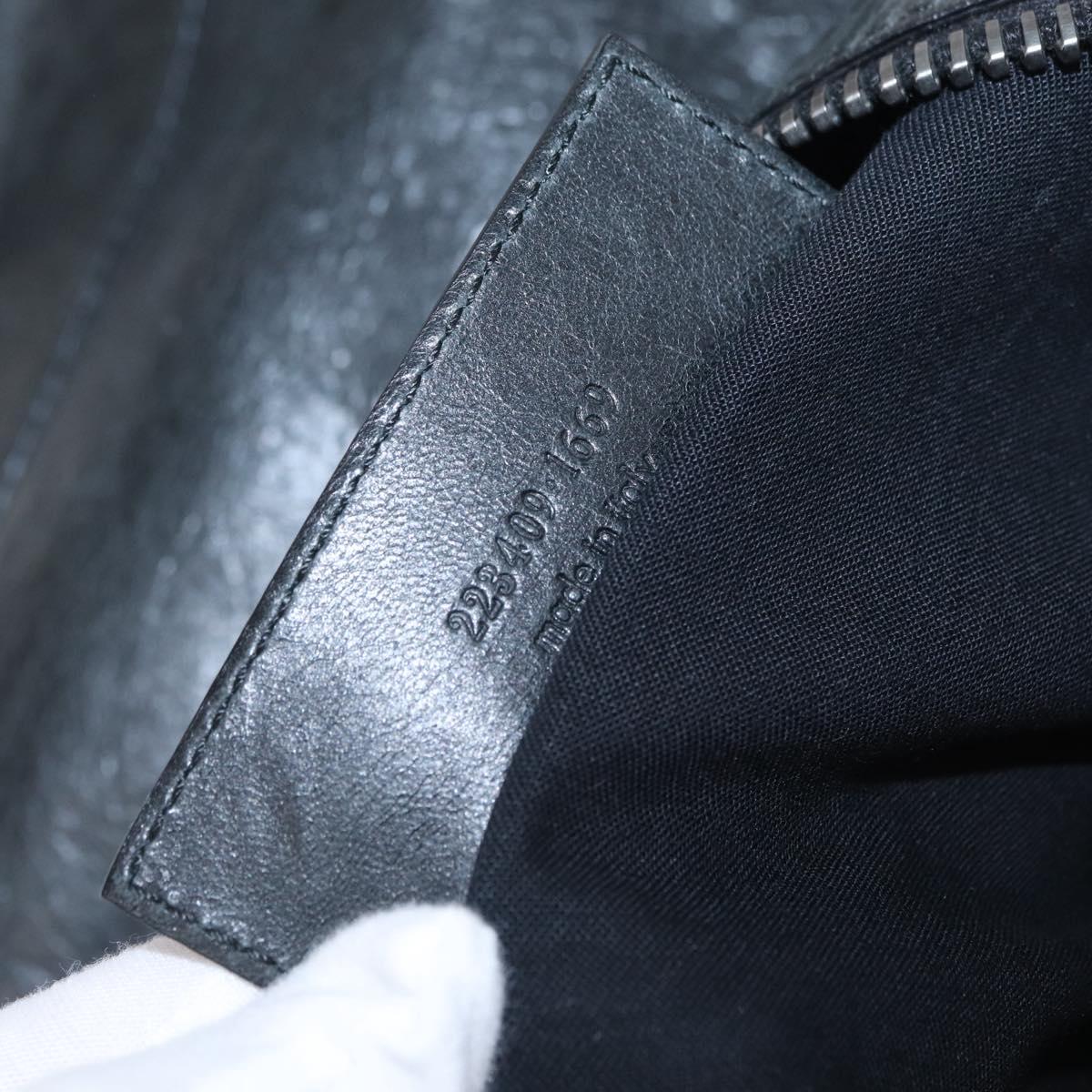 Balenciaga The Day Shoulder Bag Leather Black 223409 Auth mr3063A