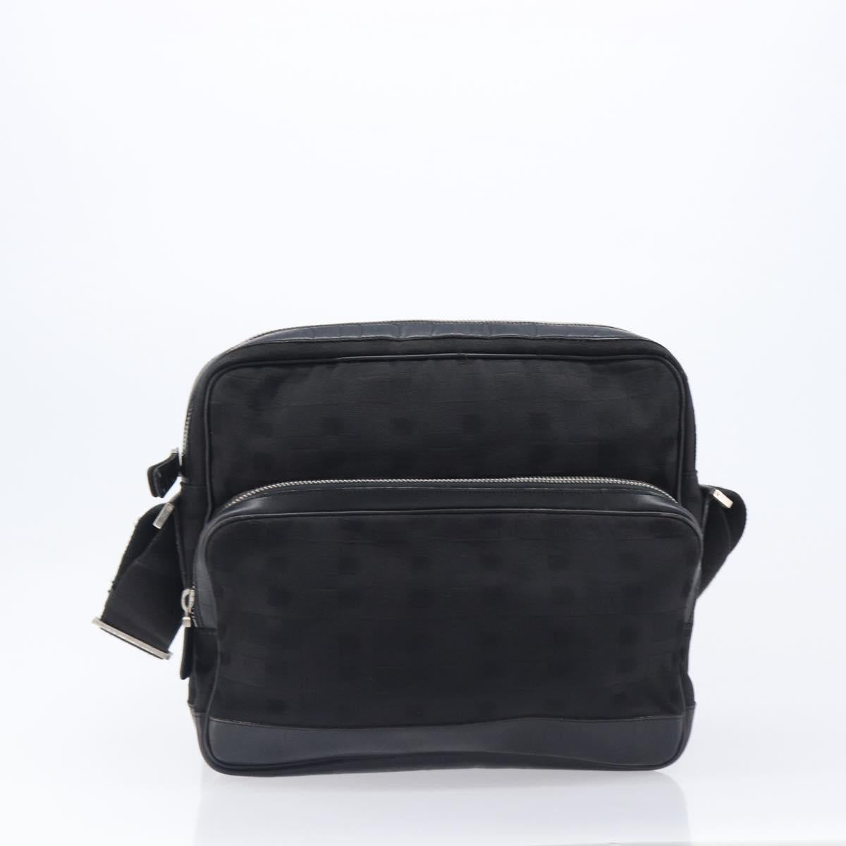 Bally Shoulder Bag Hand Bag Canvas PVC 2 Set Black Brown Auth mr3066