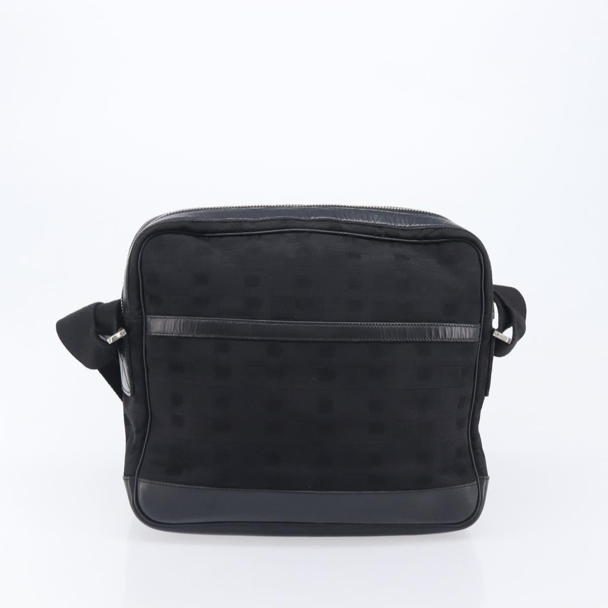 Bally Shoulder Bag Hand Bag Canvas PVC 2 Set Black Brown Auth mr3066