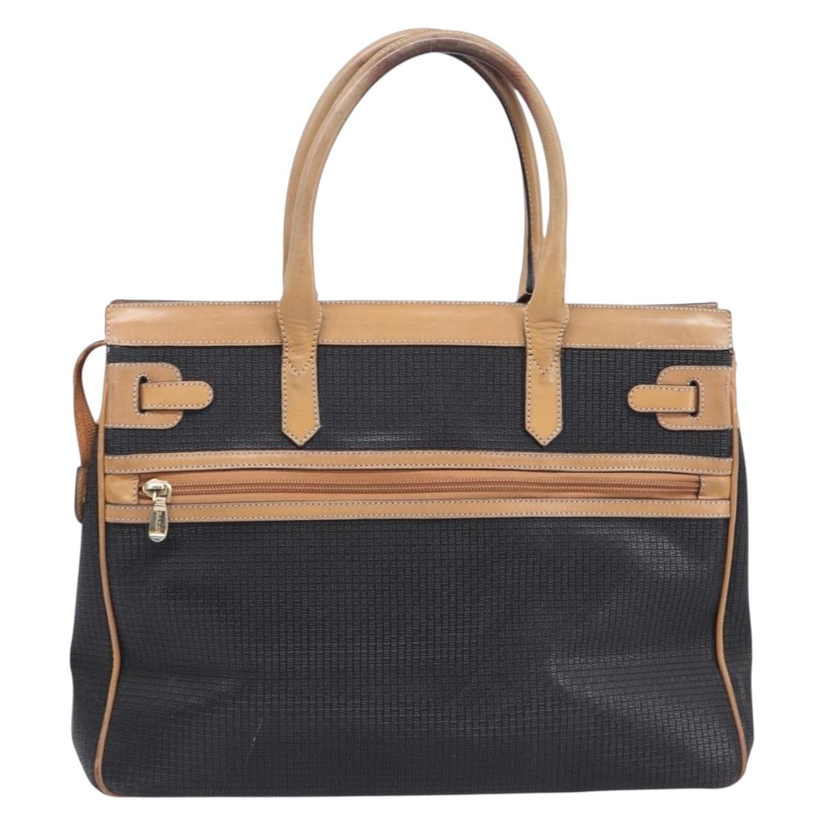 Bally Shoulder Bag Hand Bag Canvas PVC 2 Set Black Brown Auth mr3066