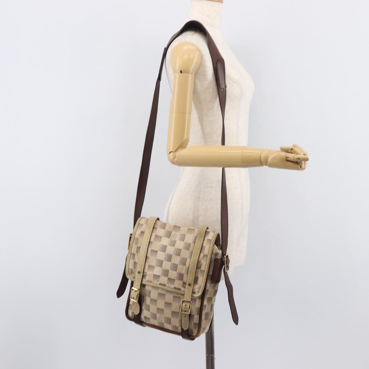 LOUIS VUITTON Damiern Trotteur Shoulder Bag White N48184 LV Auth mr3077