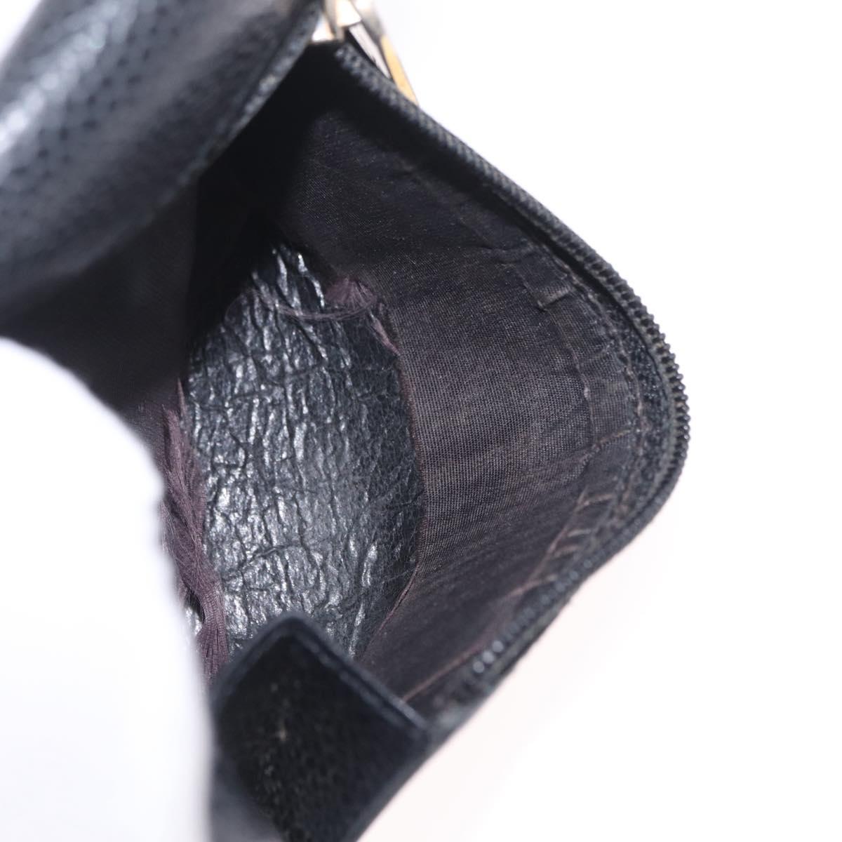 CHANEL Wallet Caviar Skin Black CC Auth mr3082