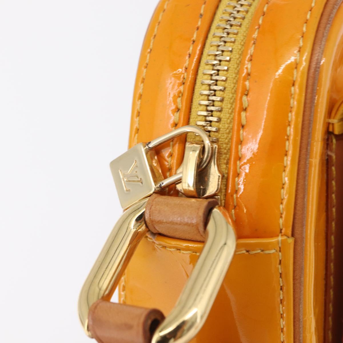 LOUIS VUITTON Monogram Vernis Christy MM Shoulder Bag Jaune M91108 Auth mr3084A