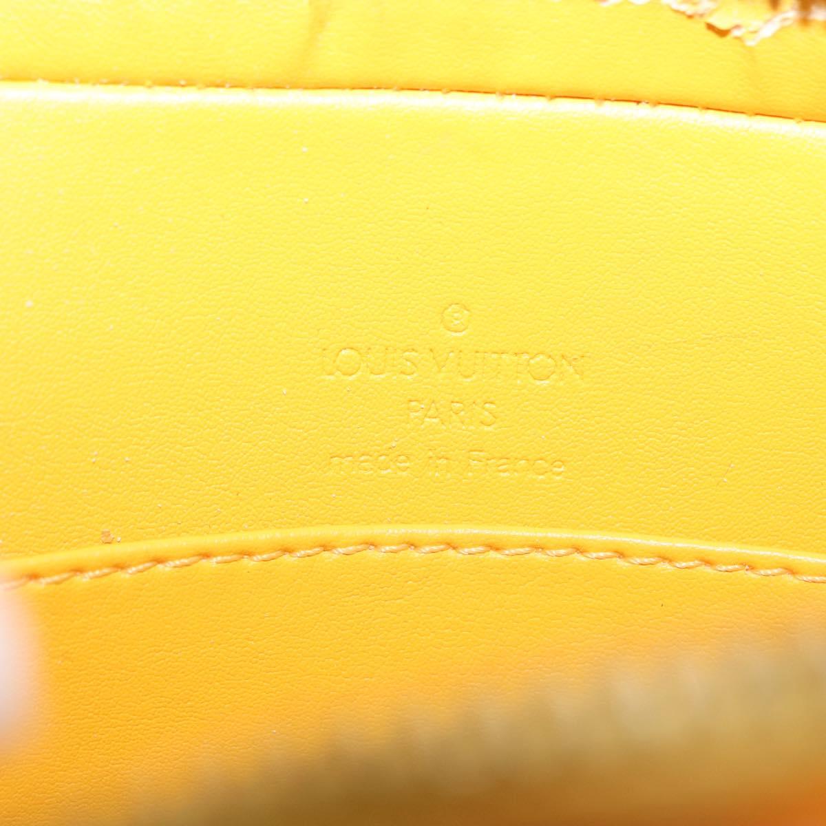 LOUIS VUITTON Monogram Vernis Christy MM Shoulder Bag Jaune M91108 Auth mr3084A