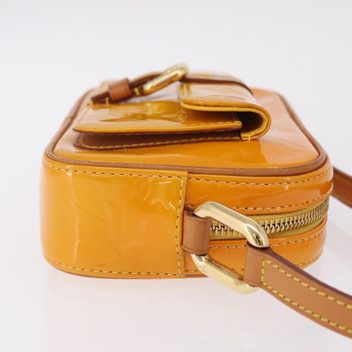 LOUIS VUITTON Monogram Vernis Christy MM Shoulder Bag Jaune M91108 Auth mr3084A