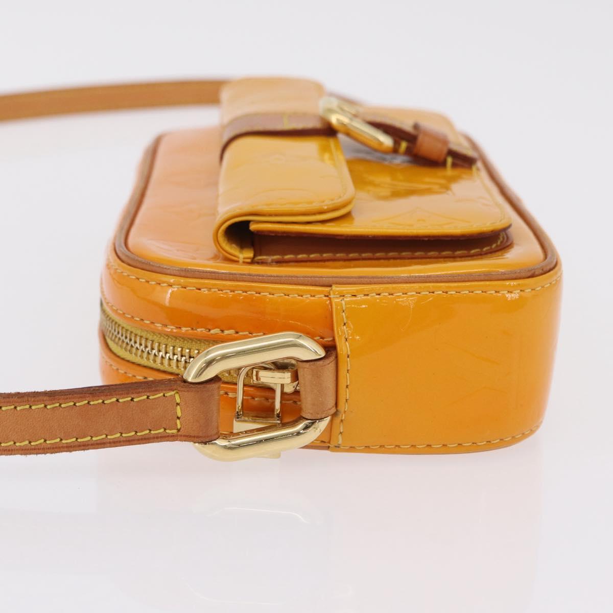 LOUIS VUITTON Monogram Vernis Christy MM Shoulder Bag Jaune M91108 Auth mr3084A