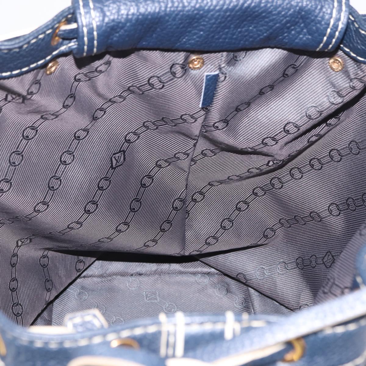 LOUIS VUITTON Tobago T&B Shoe Bag Hand Bag Leather Navy M95149 LV Auth mr3089A