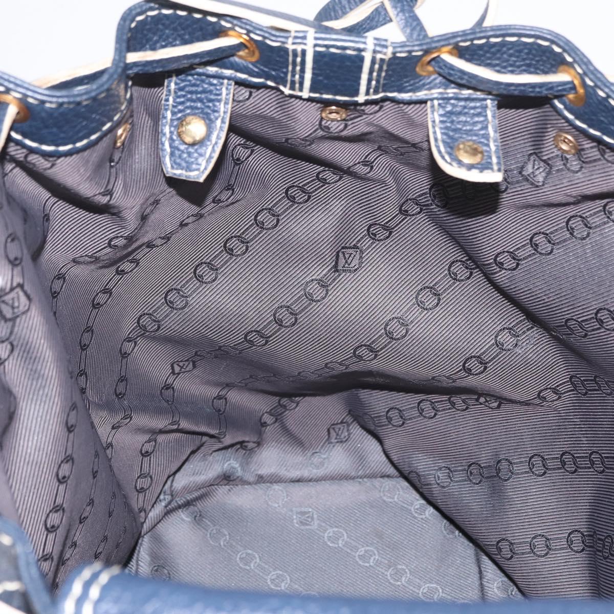 LOUIS VUITTON Tobago T&B Shoe Bag Hand Bag Leather Navy M95149 LV Auth mr3089A
