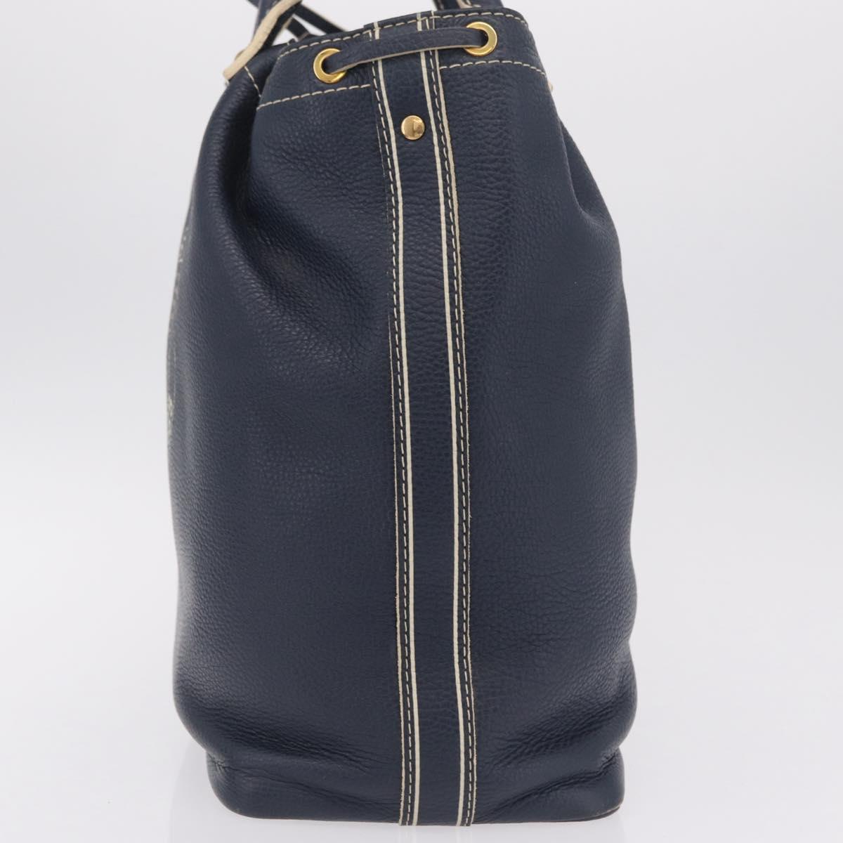 LOUIS VUITTON Tobago T&B Shoe Bag Hand Bag Leather Navy M95149 LV Auth mr3089A