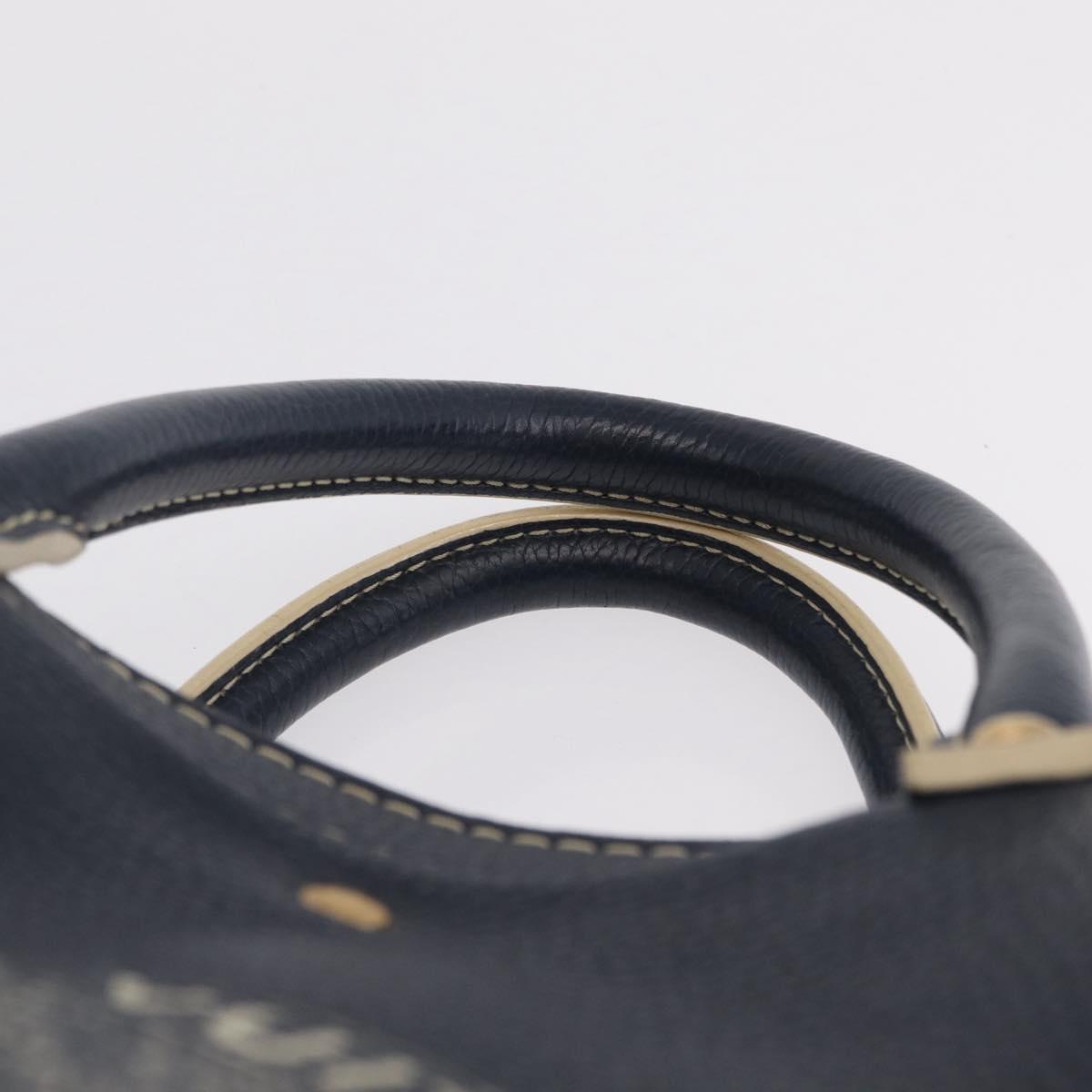 LOUIS VUITTON Tobago T&B Shoe Bag Hand Bag Leather Navy M95149 LV Auth mr3089A