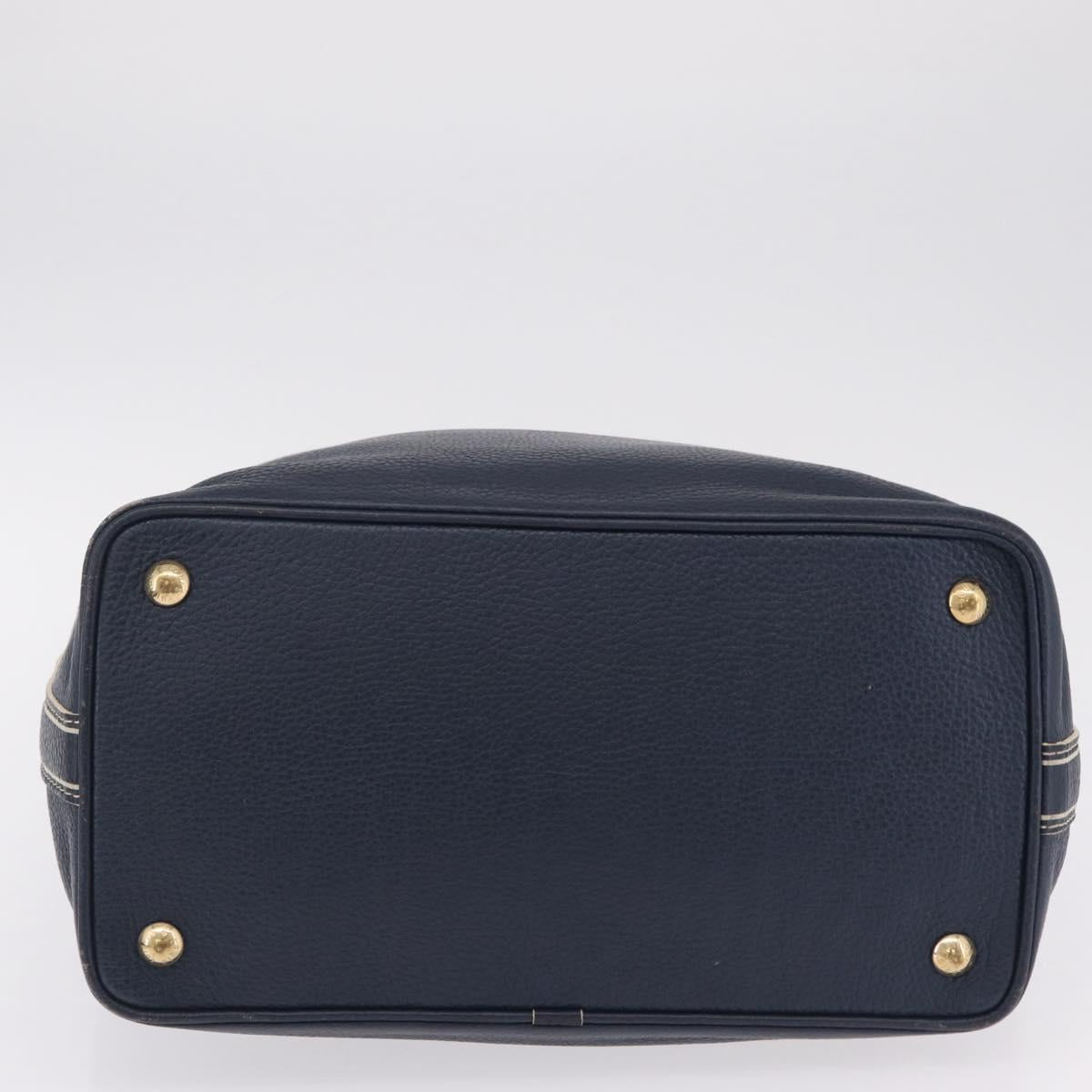 LOUIS VUITTON Tobago T&B Shoe Bag Hand Bag Leather Navy M95149 LV Auth mr3089A