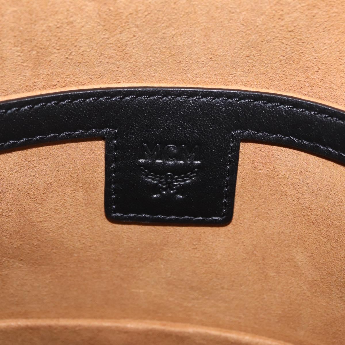 MCM Vicetos Backpack PVC Leather Black Auth mr3096A