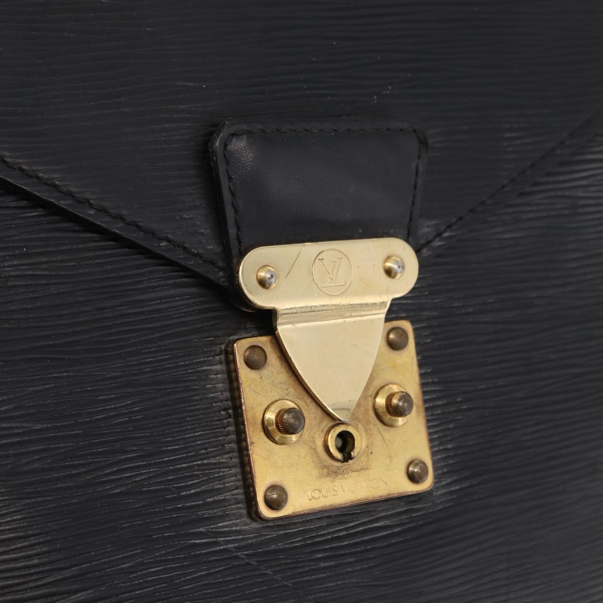 LOUIS VUITTON Epi Serviette Conseiller Briefcase Black M54422 LV Auth mr3099
