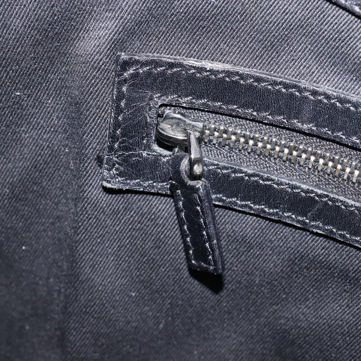 GUCCI GG Canvas Jackie Shoulder Bag Black Silver 110291 Auth mr3106A