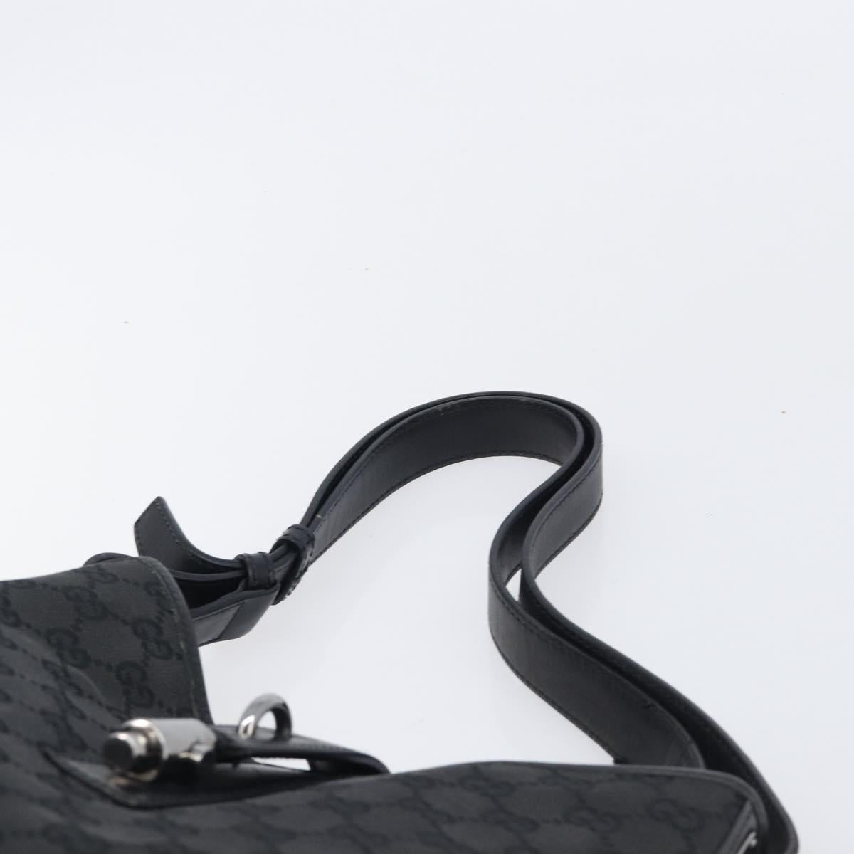 GUCCI GG Canvas Jackie Shoulder Bag Black Silver 110291 Auth mr3106A