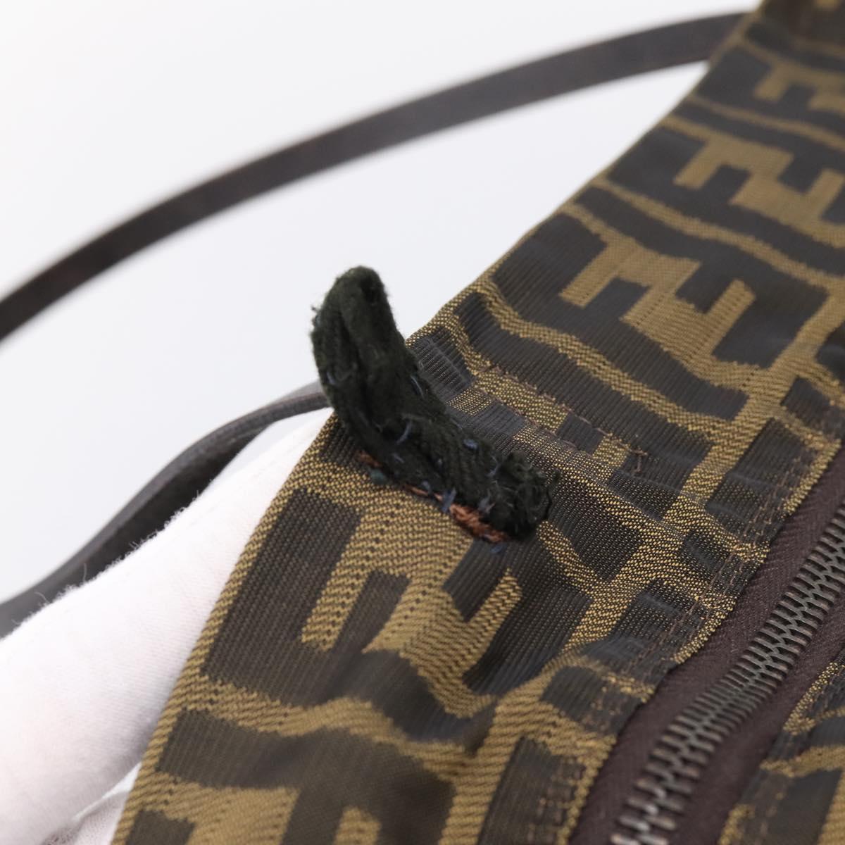 FENDI Zucca Canvas Tote Bag Brown 8BH025 Auth mr3111