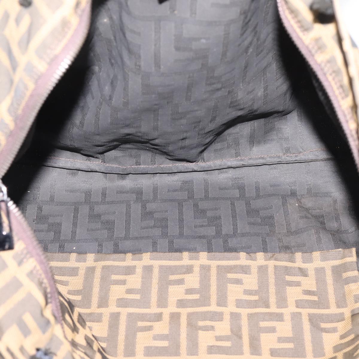 FENDI Zucca Canvas Tote Bag Brown 8BH025 Auth mr3111