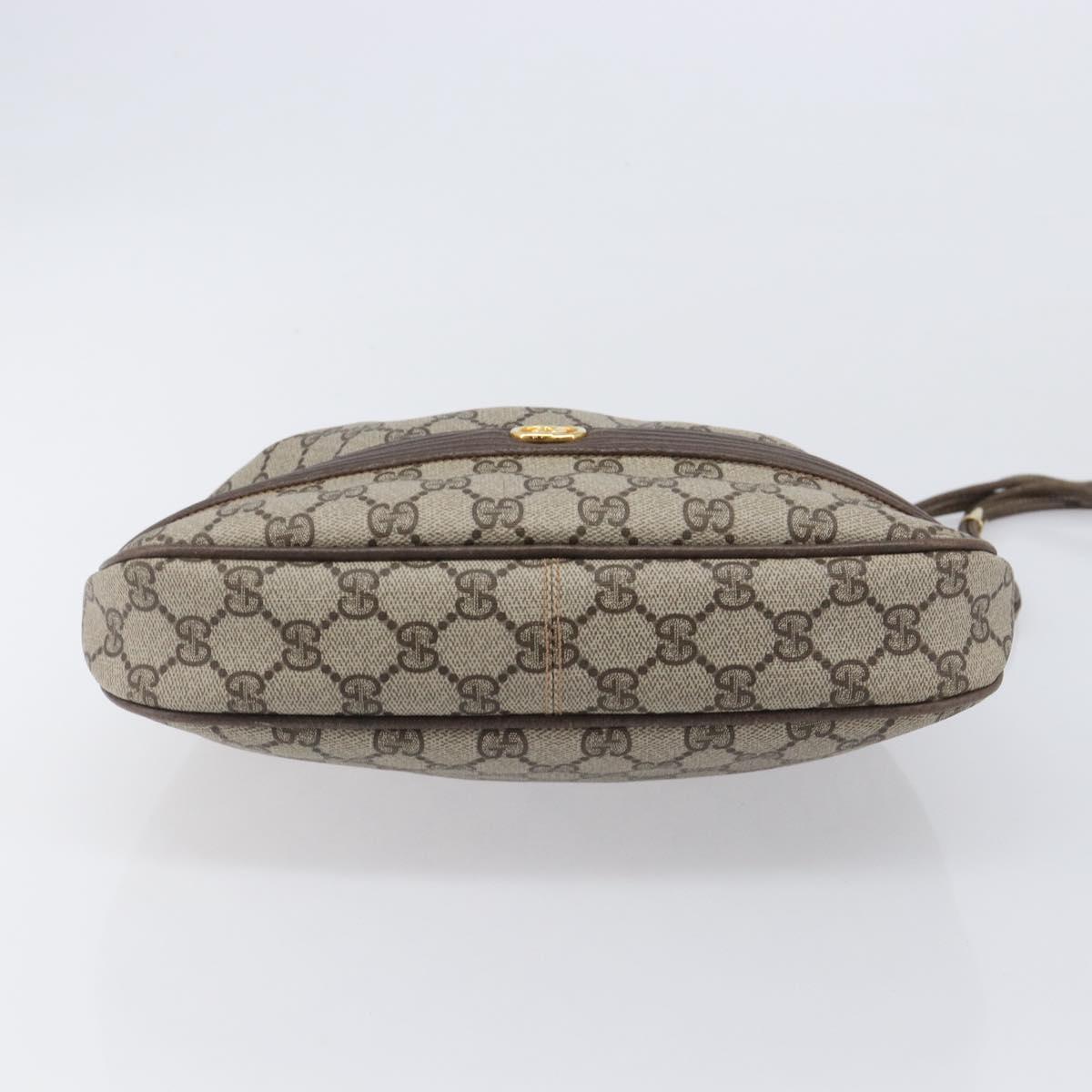 GUCCI Old Gucci Shoulder Bag PVC Leather Brown Gold Tone 30 01 5806 Auth mr3116A