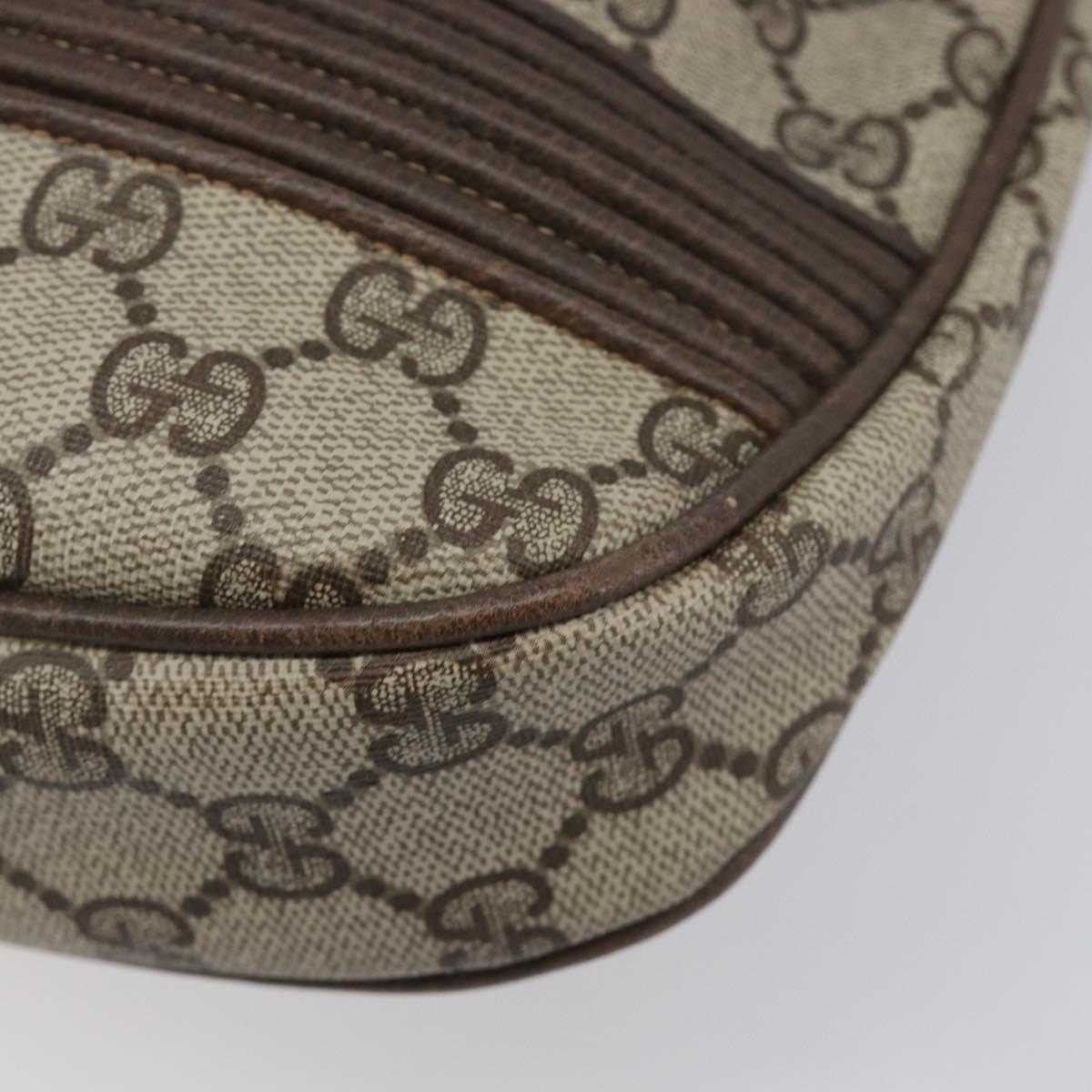 GUCCI Old Gucci Shoulder Bag PVC Leather Brown Gold Tone 30 01 5806 Auth mr3116A