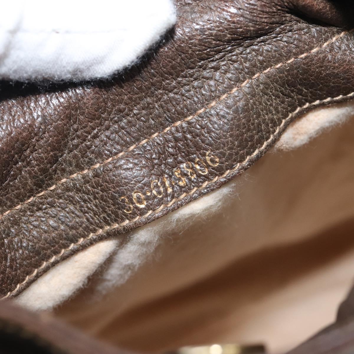 GUCCI Old Gucci Shoulder Bag PVC Leather Brown Gold Tone 30 01 5806 Auth mr3116A