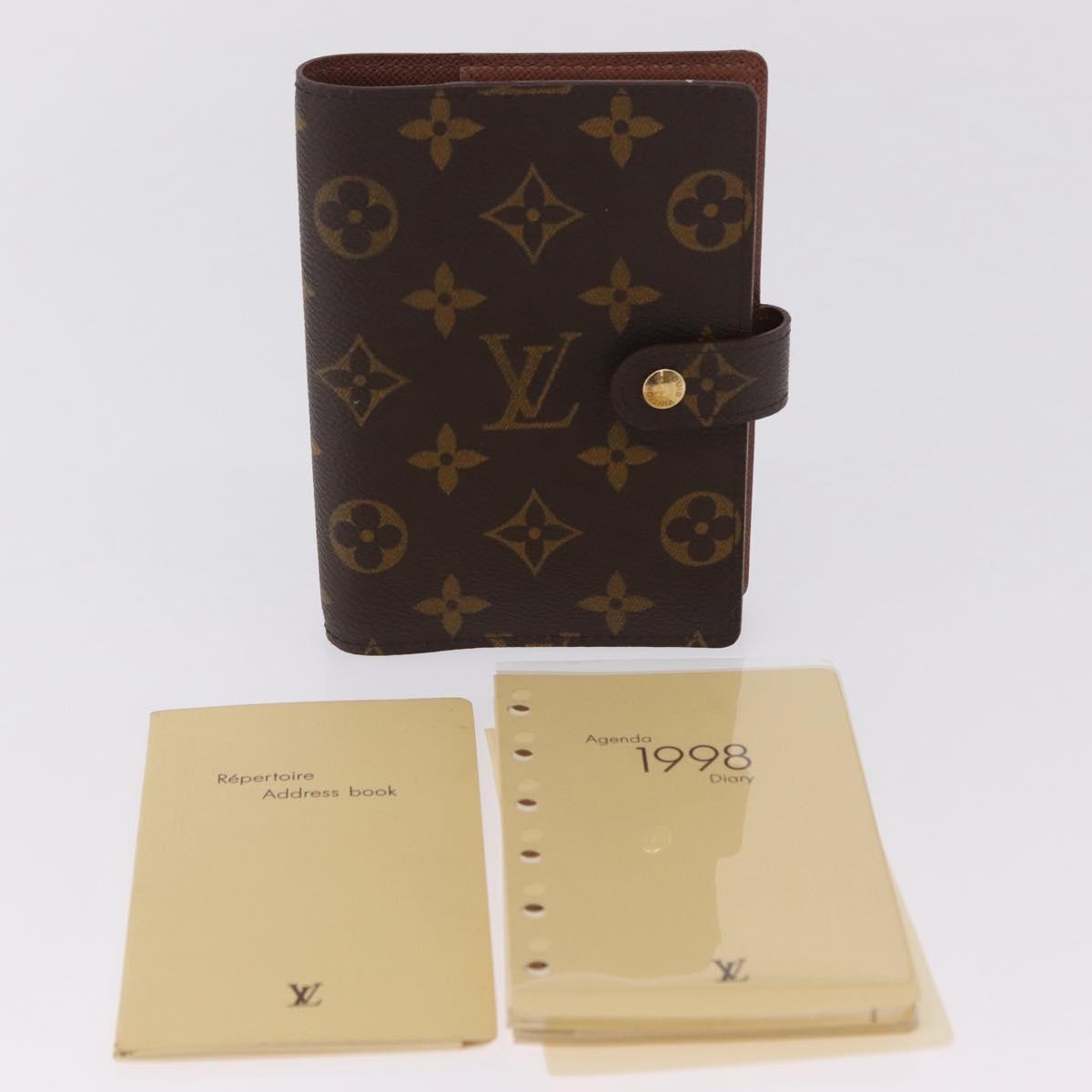 LOUIS VUITTON Monogram Agenda PM Day Planner Cover R20005 LV Auth mr3130A