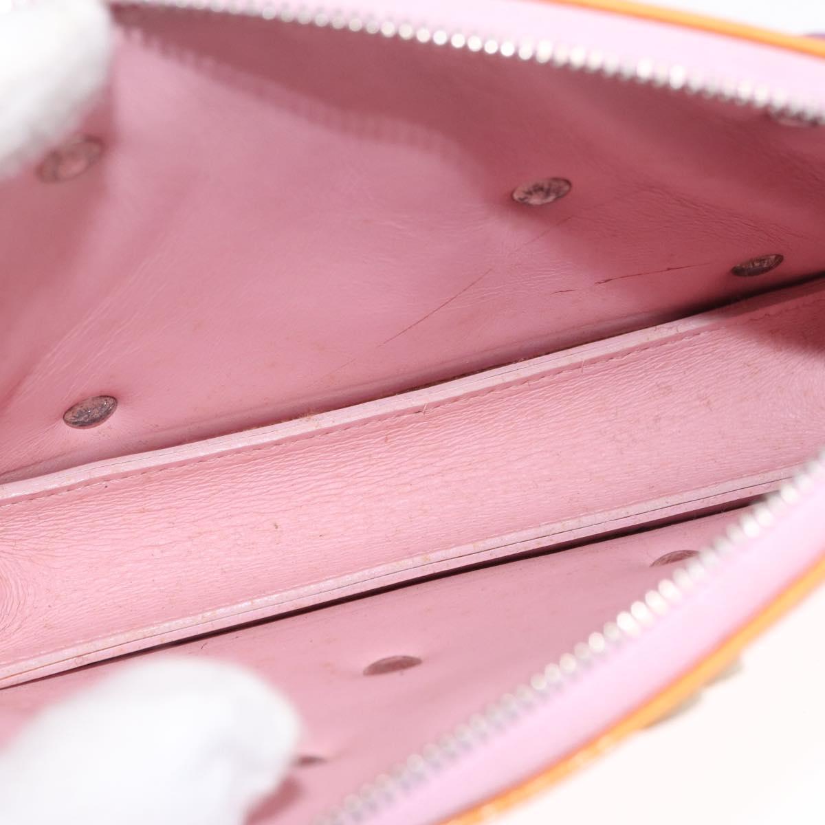 LOUIS VUITTON Monogram Vernis Flower Lexington Pouch Pink M92248 LV Auth mr3131A